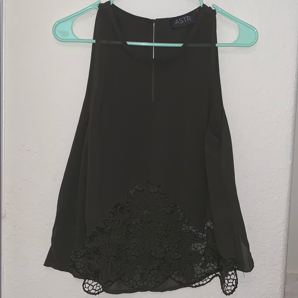 ASTR Scalloped Lace Shirt